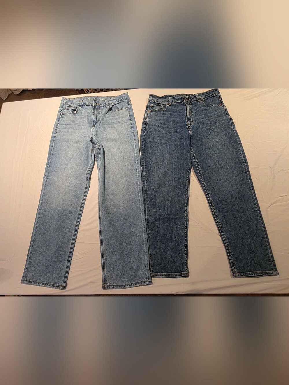 American Eagle Jeans Sz 10 Short High Rise & Mom Festival Boho Set Of 2